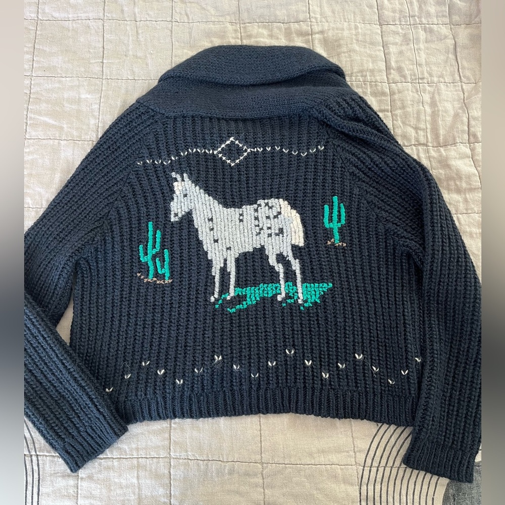 THE GREAT. Navy and White Sweater - Picture 2 of 8